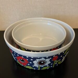 Vintage Georges Briard Polka Poppy Ovenware